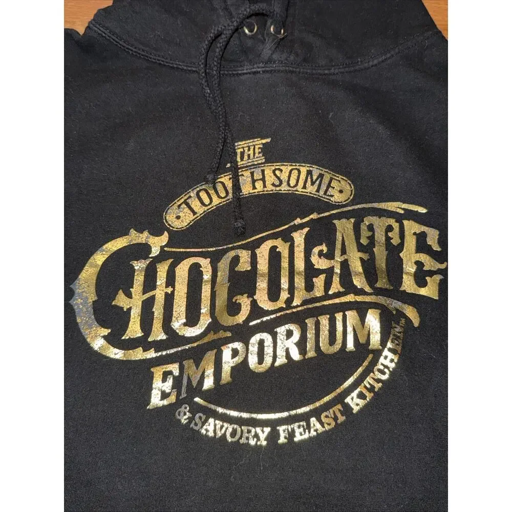 Universal Studios The Toothsome Chocolate Emporium Black Hoodie Size Large